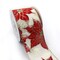Designer’s Shop WR 63-5213 Red Poinsettia on White Wired Edge Ribbon – 2.5" x 10 Yards – Christmas Floral Glitter Accent